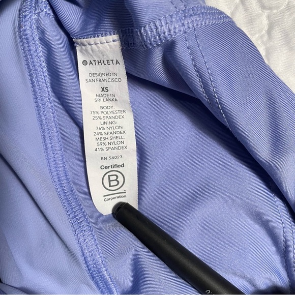 Athleta Cross Train 7/8 Paddle Leggings Womens Size XS Blue Colorblock Athletic - Picture 8 of 12